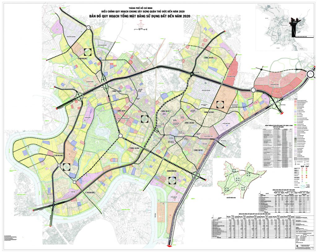 Bản đồ quy hoạch, các phường và dự án tại quận Thủ Đức