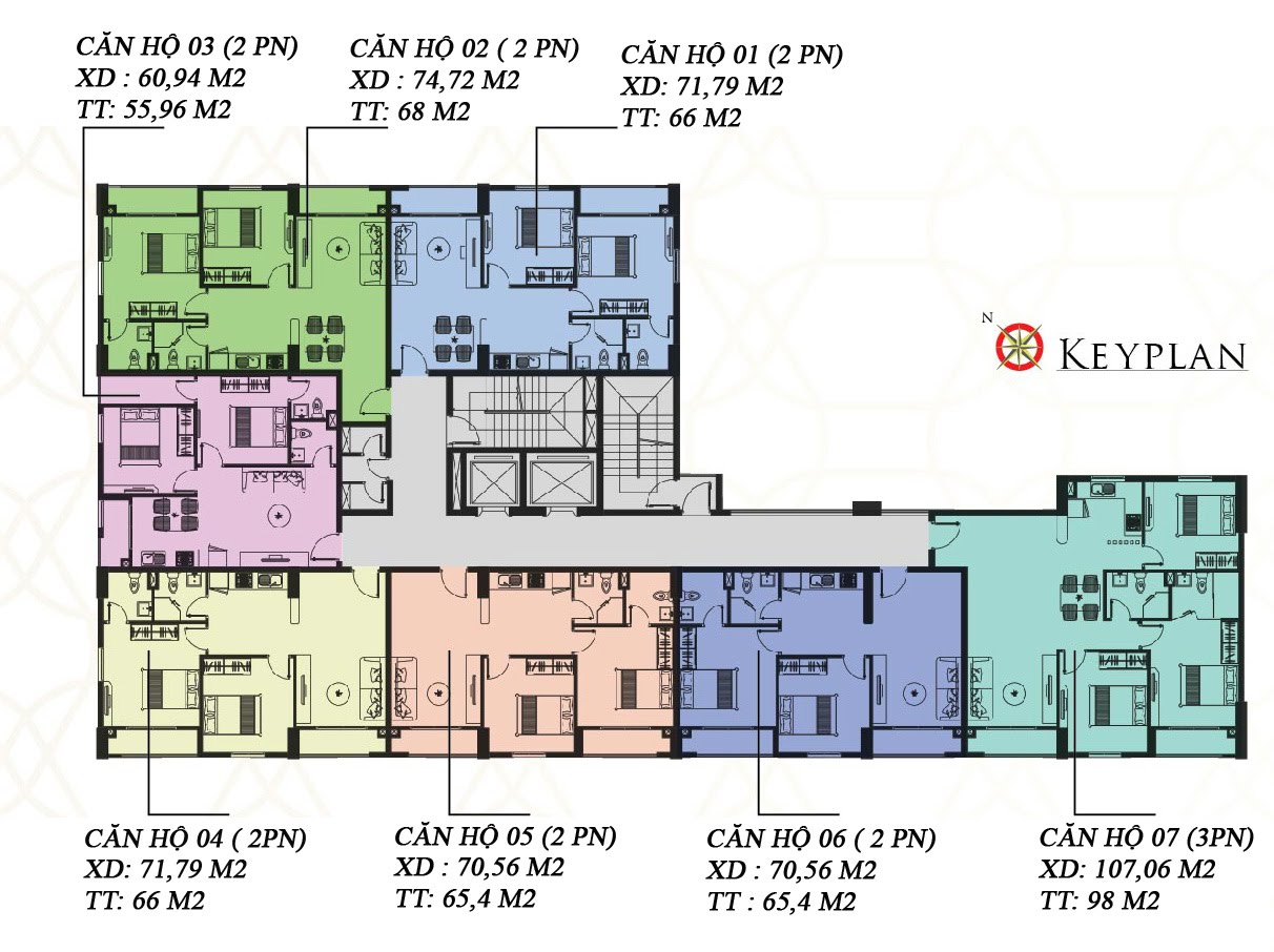 Bảng báo giá cho thuê căn hộ chung cư Tecco Central Home