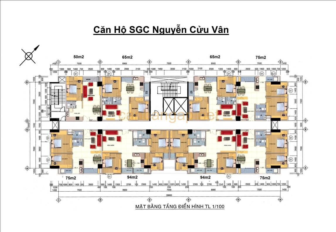 Bảng giá cho thuê căn hộ chung cư SGC Nguyễn Cửu Vân