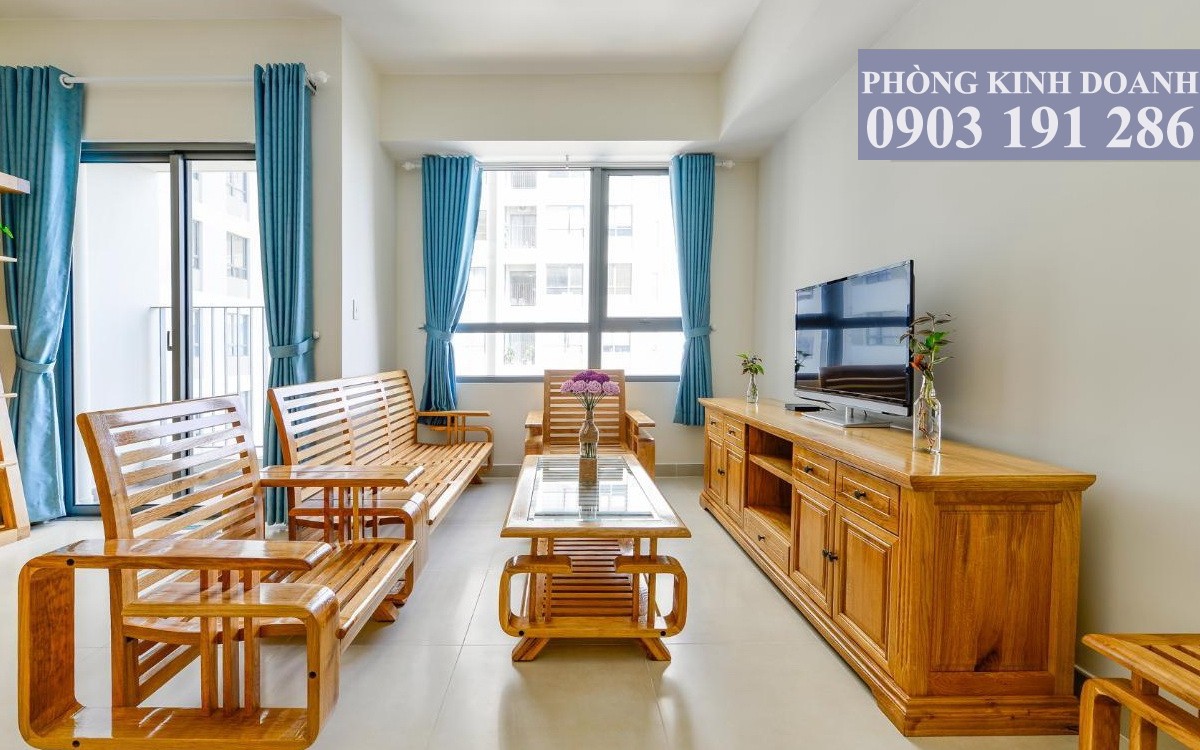 Cho thuê căn hộ Masteri Thảo Điền 2 phòng ngủ tầng 12 block T2 đủ nội thất 70 m2 view hồ bơi 750 USD/tháng