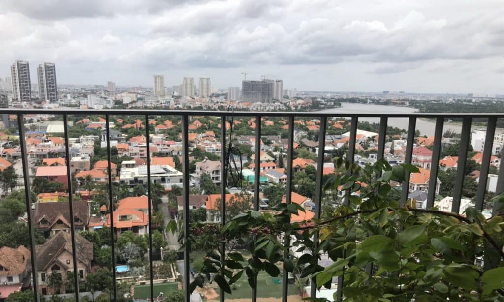 Căn Masteri Thảo Điền cho thuê 3 phòng ngủ lầu 19 block T3 đủ nội thất view sông 1050 USD/tháng