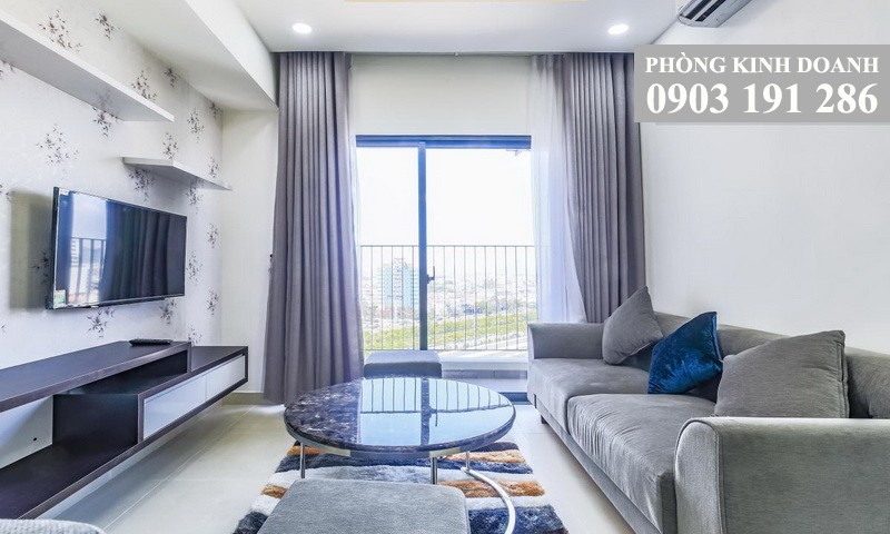 Căn hộ Masteri Thảo Điền cho thuê 2 phòng ngủ lầu 15 block T1 nội thất xịn view thành phố 800 USD/tháng