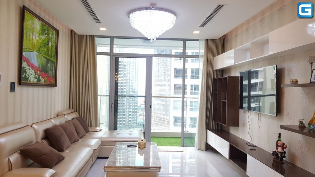 Cho thuê căn hộ 4PN Vinhomes Central Park View Sông, Đầy đủ nội thất, lầu trung