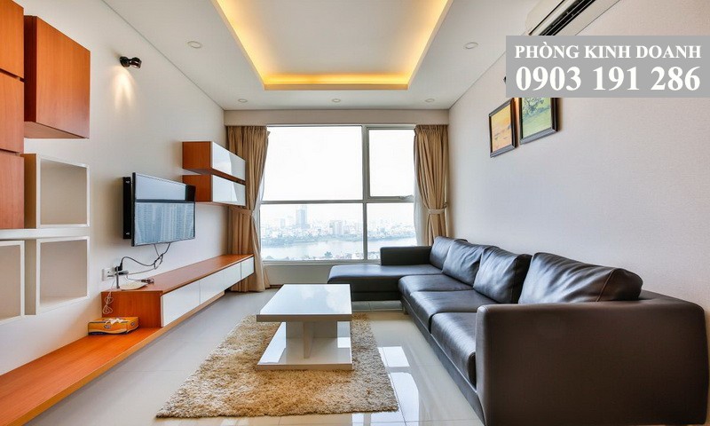Cho thuê căn hộ Thảo Điền Pearl 2 phòng lầu 15 block B nội thất đầy đủ view sông
