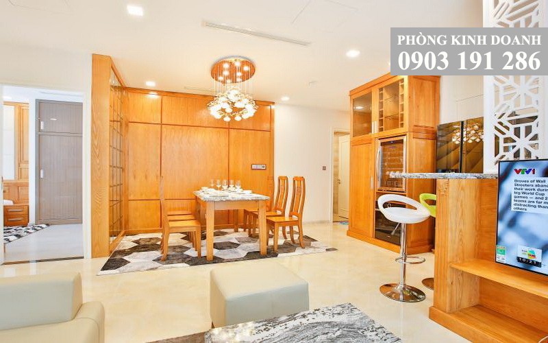 Vinhomes Golden River cho thuê lầu 25 tháp Aqua 4 đầy đủ nội thất 3 phòng ngủ