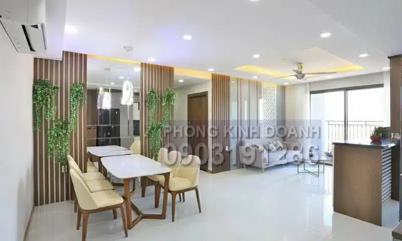 Căn hộ Wilton Tower cho thuê view sông lầu 7 nội thất đầy đủ 3 phòng ngủ