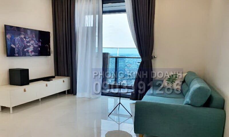 Căn hộ Sunwah Pearl cho thuê lầu 40 nội thất đầy đủ 1 phòng ngủ view đẹp