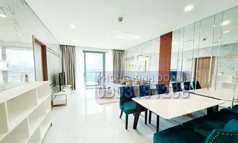 Cho thuê Sunwah Pearl căn tầng 8 full nội thất 2 phòng ngủ view quận 1