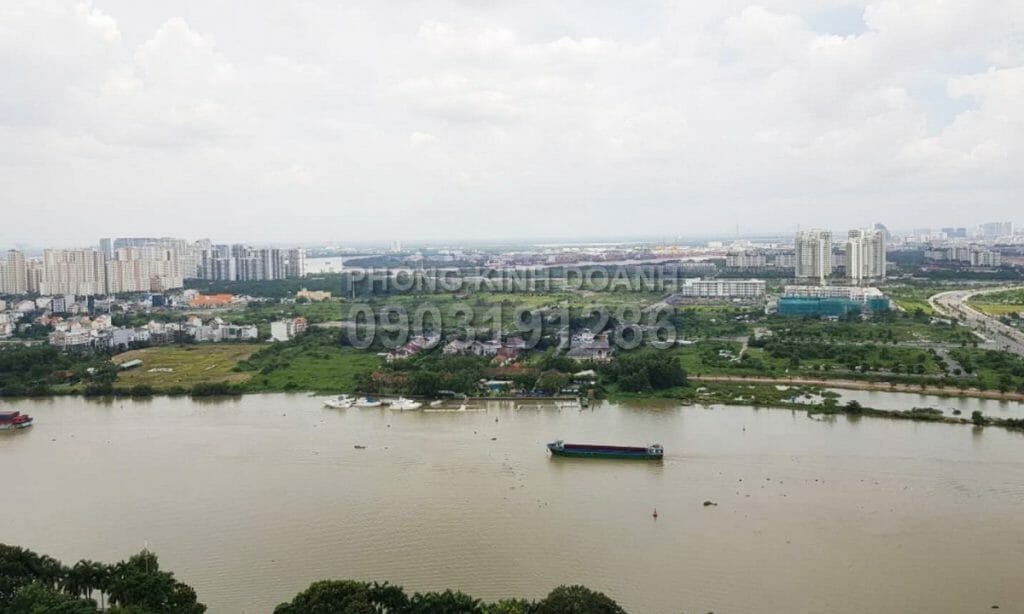 Căn Opal Saigon Pearl cho thuê 4 phòng ngủ tầng 25 có nội thất view sông