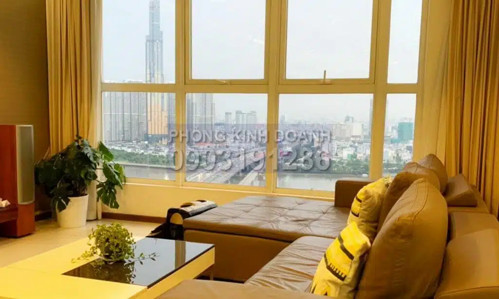 Cho thuê căn hộ Thảo Điền Pearl 3 phòng ngủ lầu 26 đủ nội thất view sông