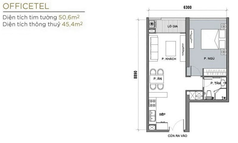 Vinhomes Golden River Ba Son cho thuê tầng 12 A1 đủ nội thất 1 phòng ngủ