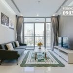 Cho thuê Vinhomes view thành phố tầng 12 P7 nội thất cao cấp 2 phòng ngủ