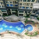 Vinhomes Central Park cho thuê lầu 6 L5 đủ nội thất view hồ bơi 1 phòng ngủ