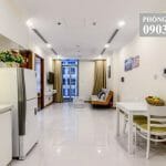 Vinhomes Central Park cho thuê tầng 15 L6 có nội thất view mát 1 phòng ngủ