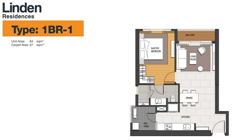 Cho thuê căn hộ Empire City 1 phòng ngủ view sông lầu 7 Linden đủ nội thất