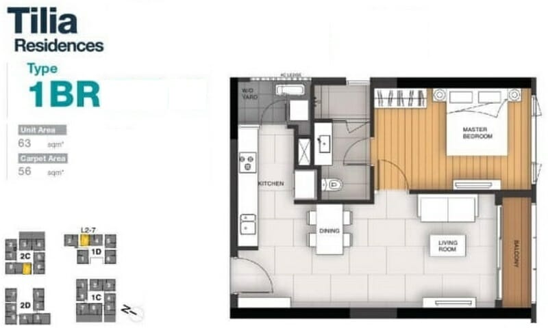 Cho thuê căn hộ Empire City 1 phòng ngủ lầu 2 block Tilia nội thất cao cấp