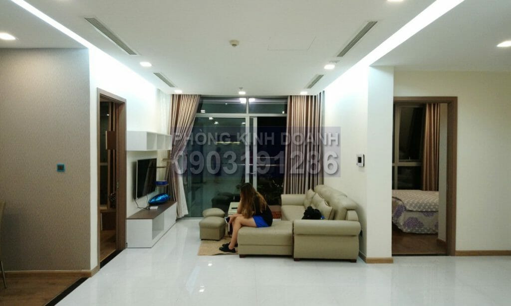 Cho thuê căn hộ Vinhomes view sông 3 phòng ngủ tầng 24 P4 nội thất đầy đủ