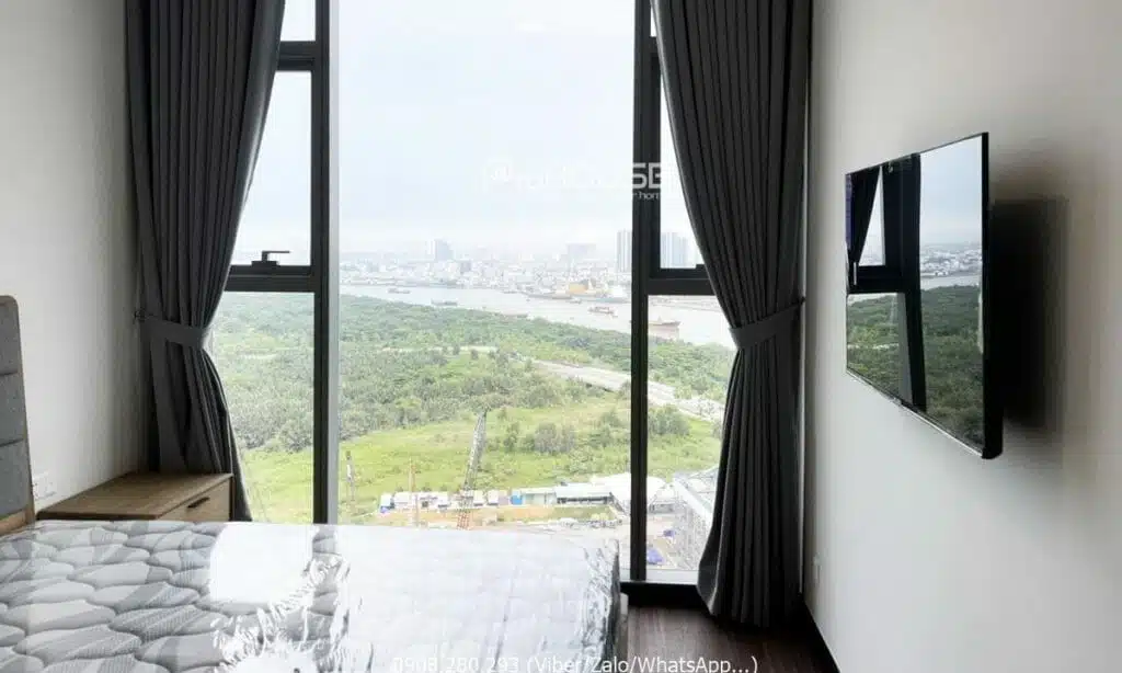 Căn hộ cho thuê Empire City 2 phòng ngủ view sông tầng 20 Tilia đủ nội thất