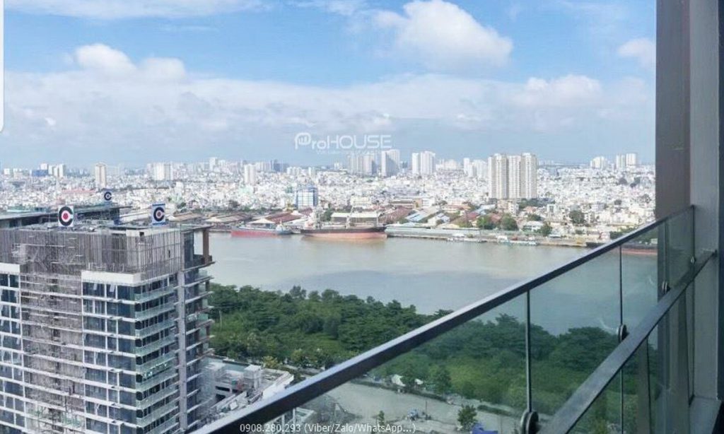 Căn hộ cho thuê Empire City 2 phòng ngủ view sông tầng 26 Tilia nội thất xịn