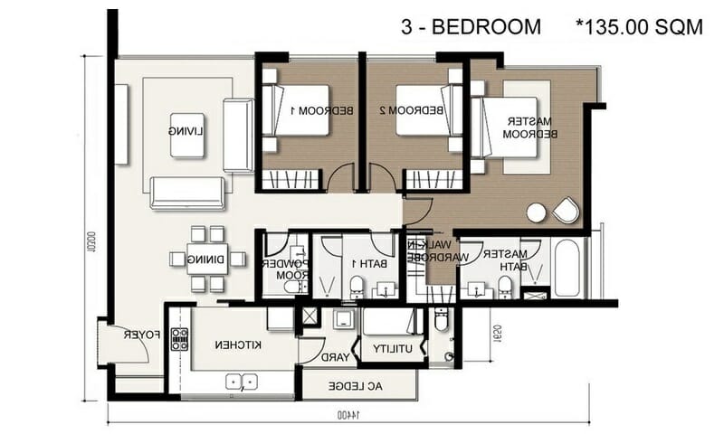 The Vista căn hộ cho thuê tầng 20 nội thất xịn view Xa lộ 3 phòng ngủ
