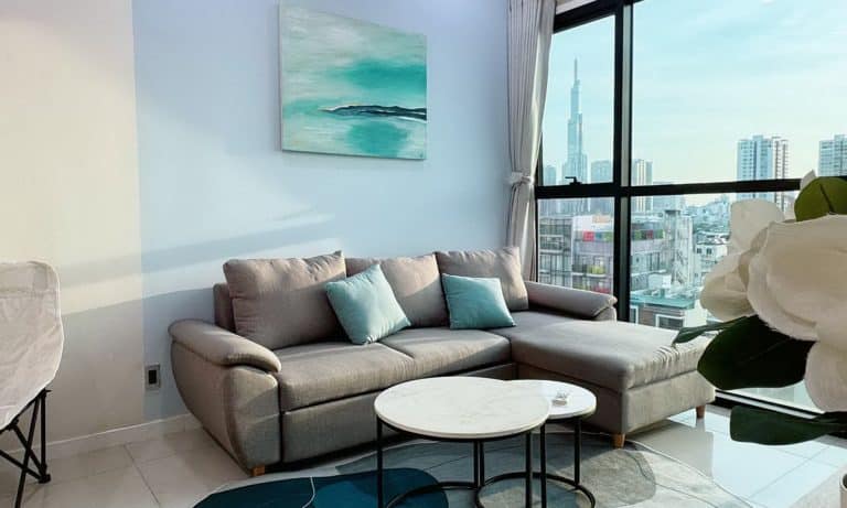 Cho thuê căn hộ The Ascent tầng 10 nội thất xịn 2 phòng ngủ view L81