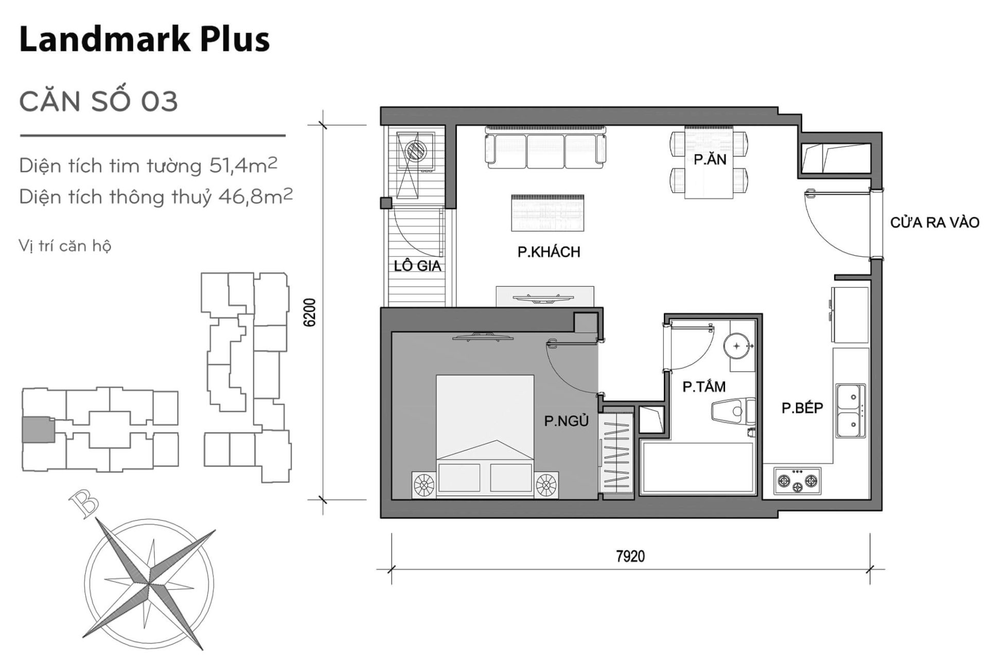 Mặt bằng Landmark Plus Vinhomes Central Park