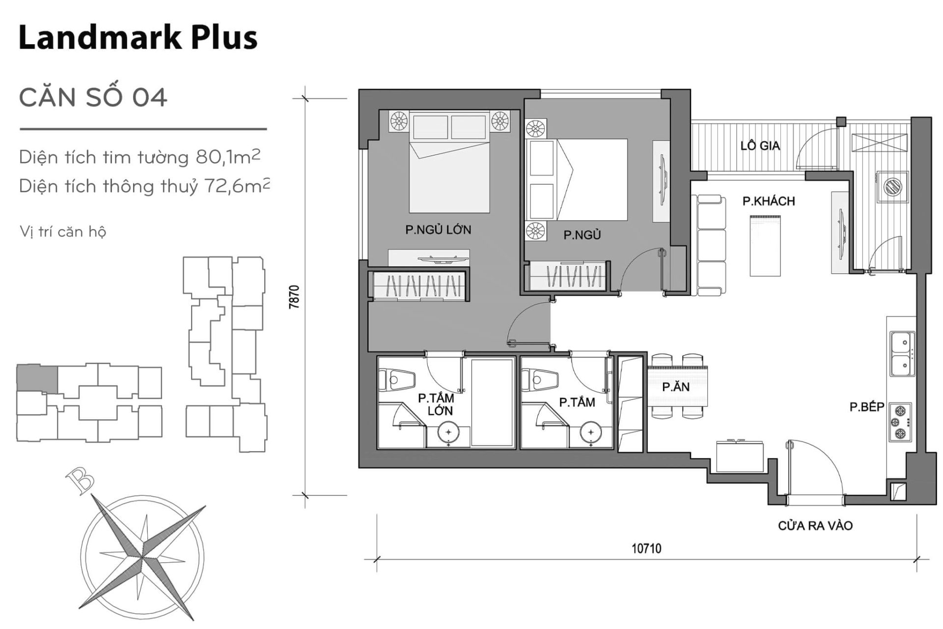 Mặt bằng Landmark Plus Vinhomes Central Park