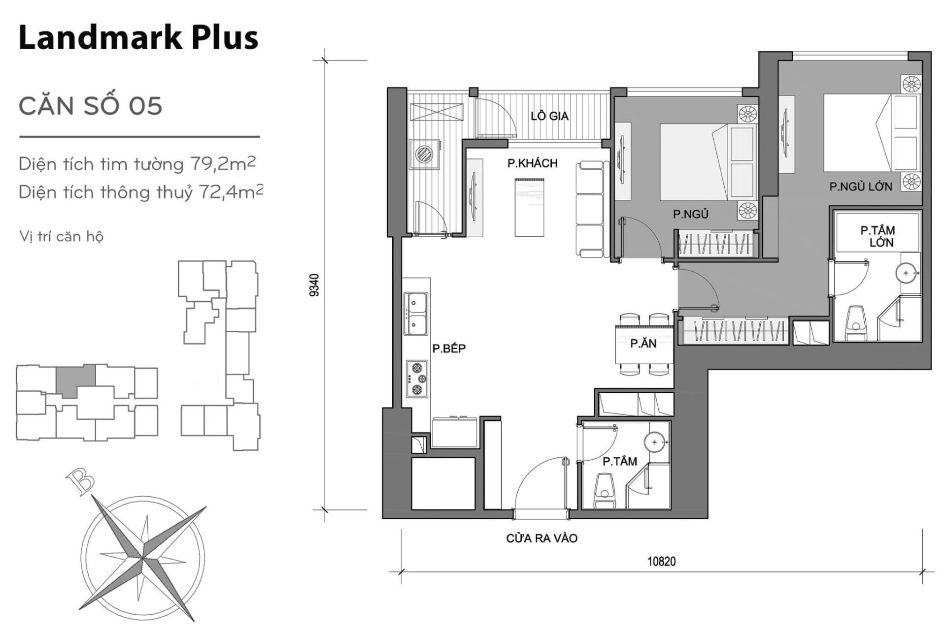 Mặt bằng Landmark Plus Vinhomes Central Park