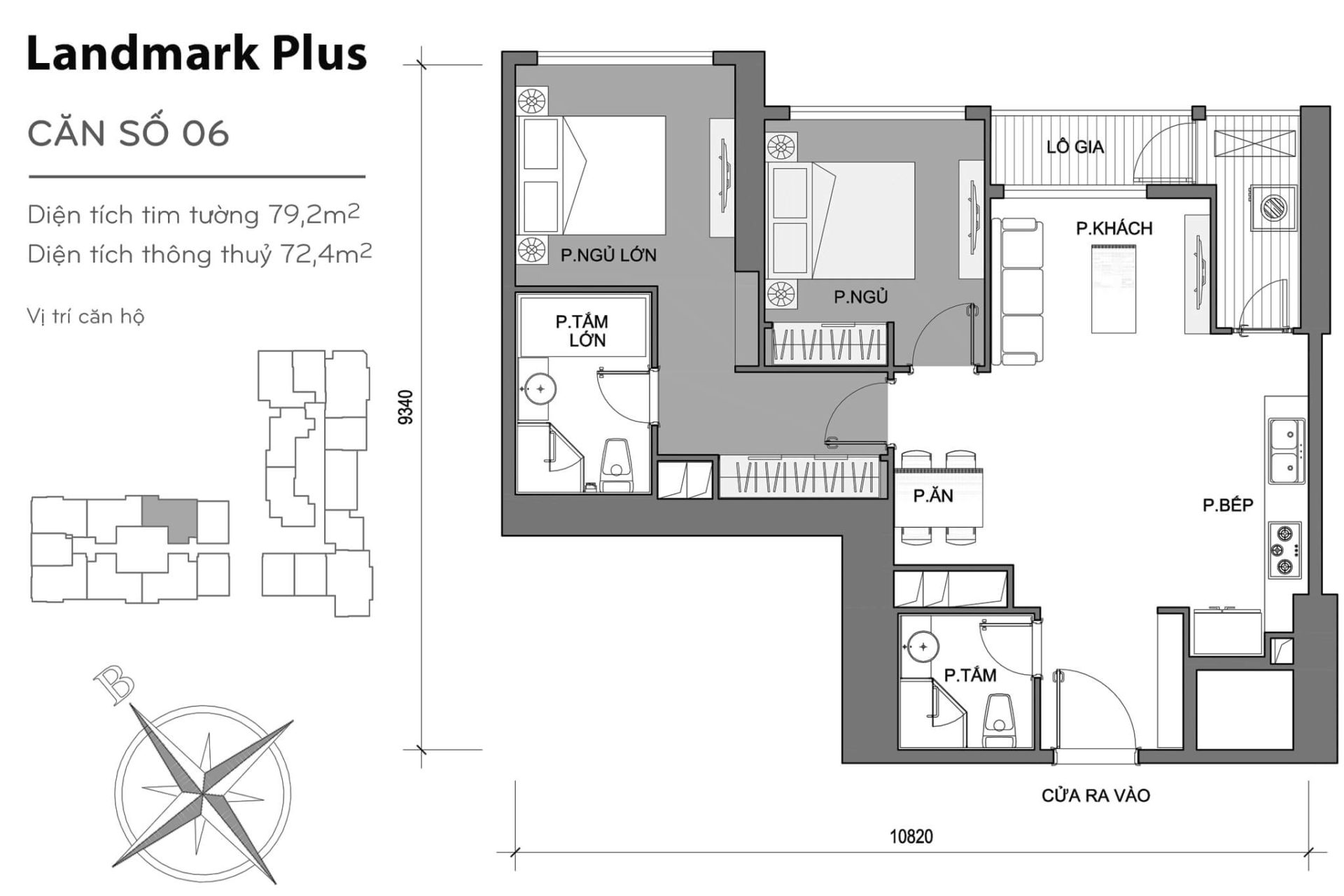 Mặt bằng Landmark Plus Vinhomes Central Park