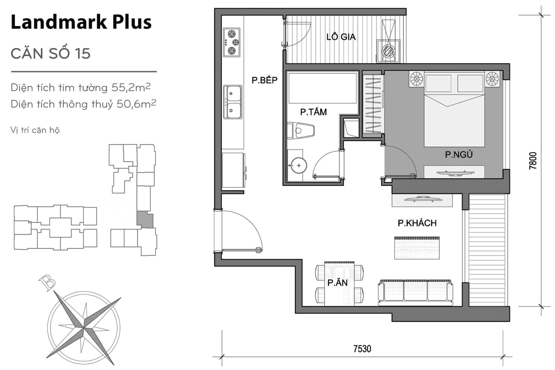 Mặt bằng Landmark Plus Vinhomes Central Park