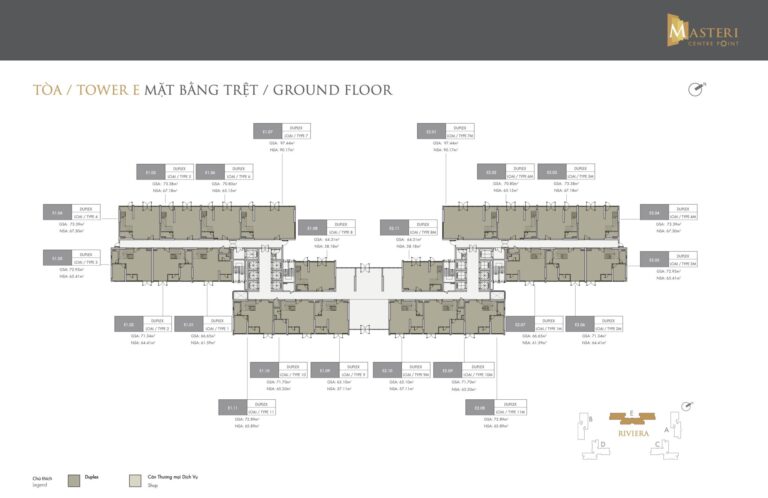 Mặt bằng Duplex Masteri Centre Point