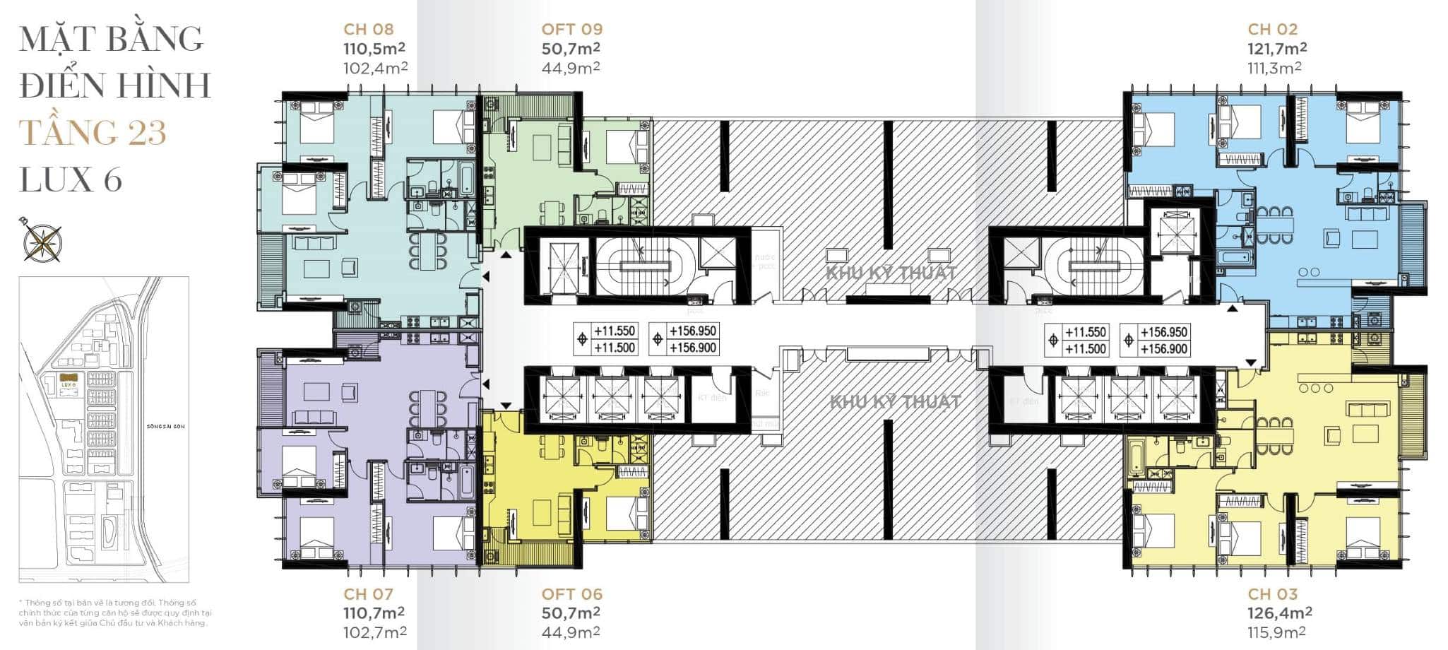 Mặt bằng Lux 6 Vinhomes Golden River