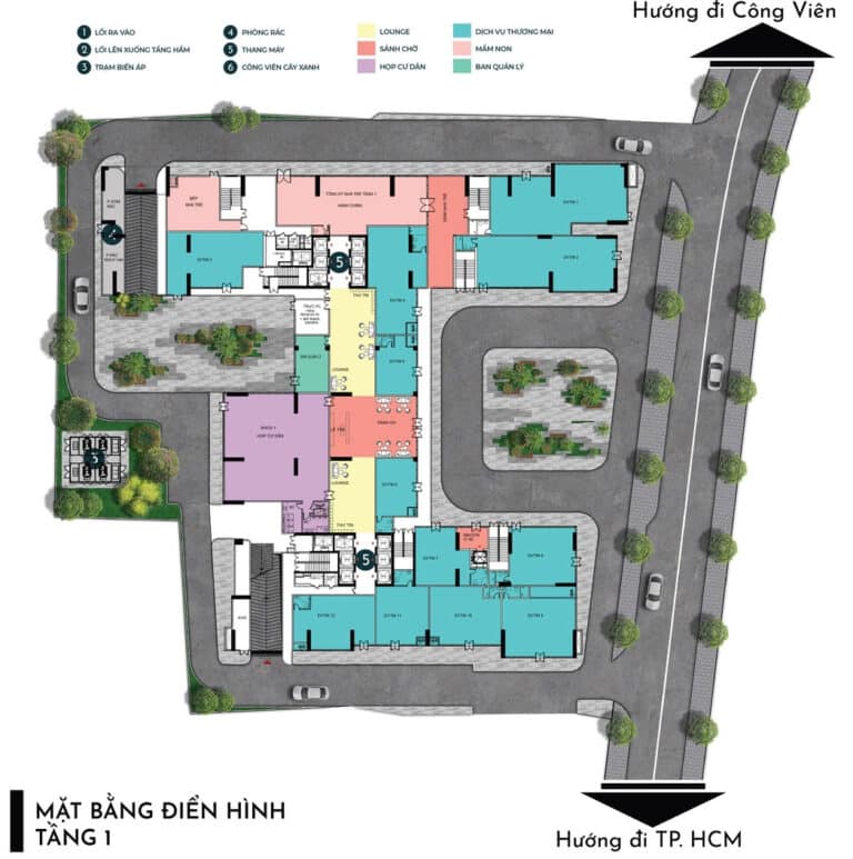 Mặt bằng căn hộ A&T Sky Garden: Layout và thiết kế chi tiết