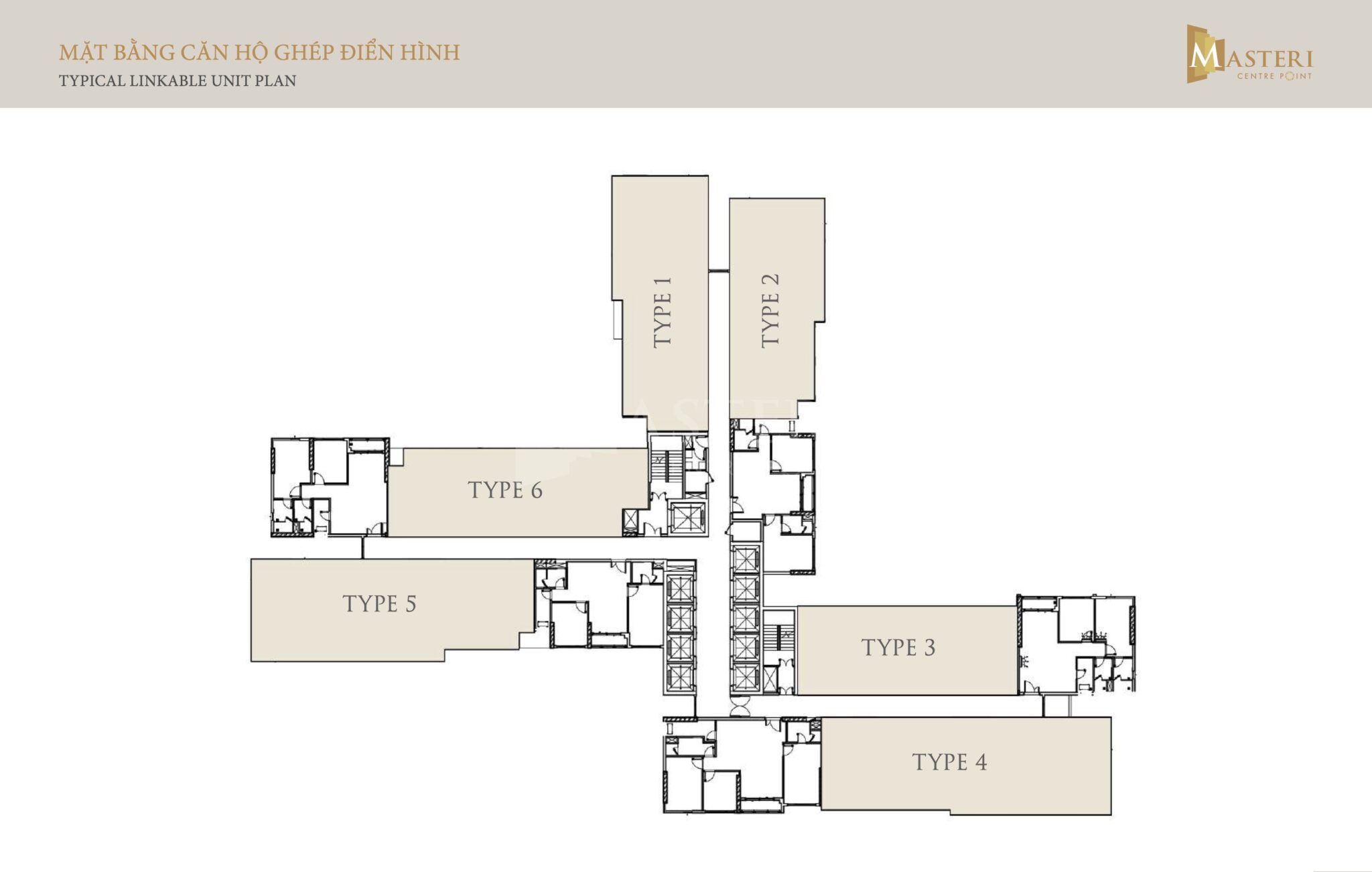 Mặt bằng căn hộ ghép Masteri Centre Point