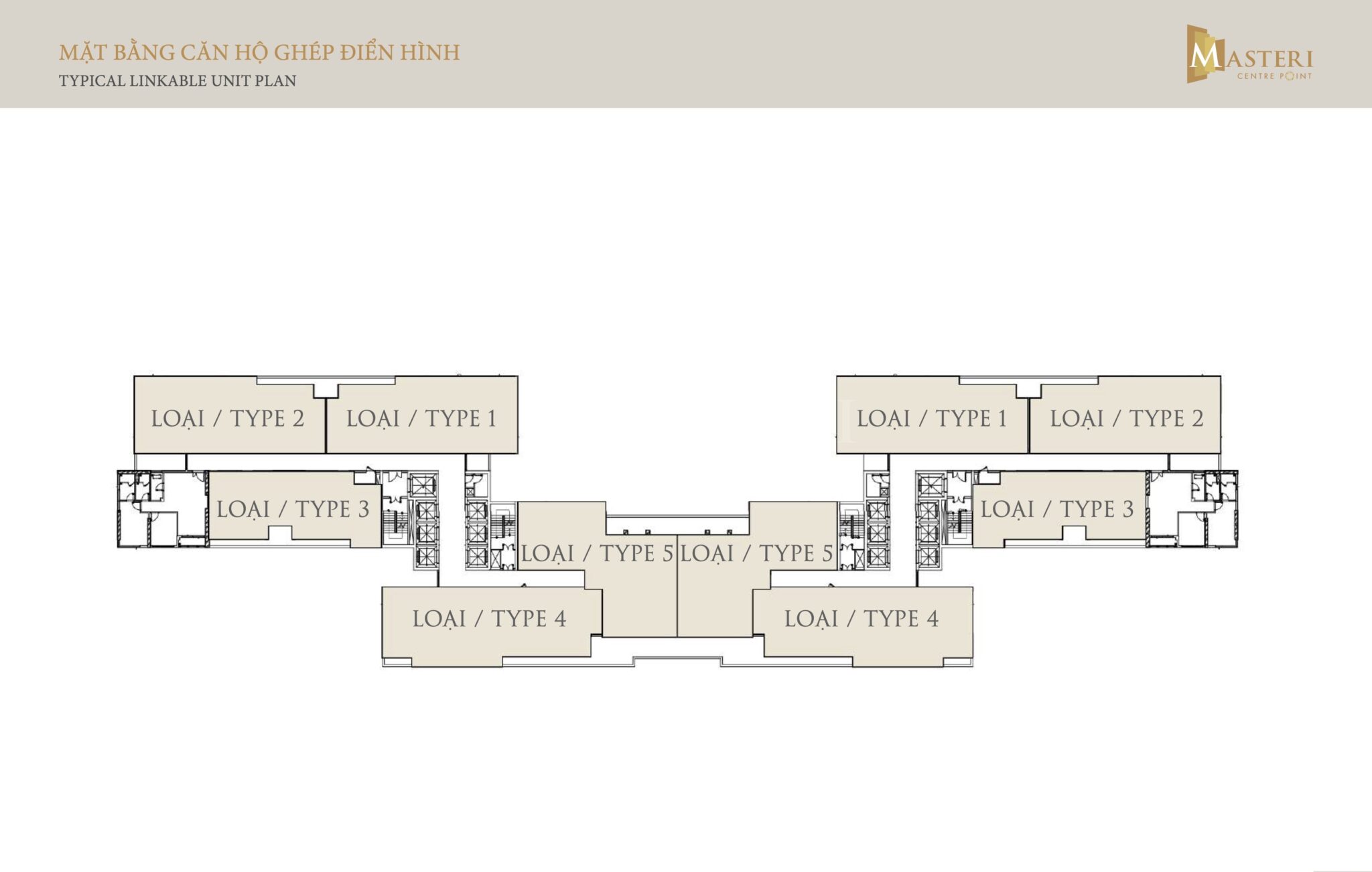 Mặt bằng căn hộ ghép Masteri Centre Point