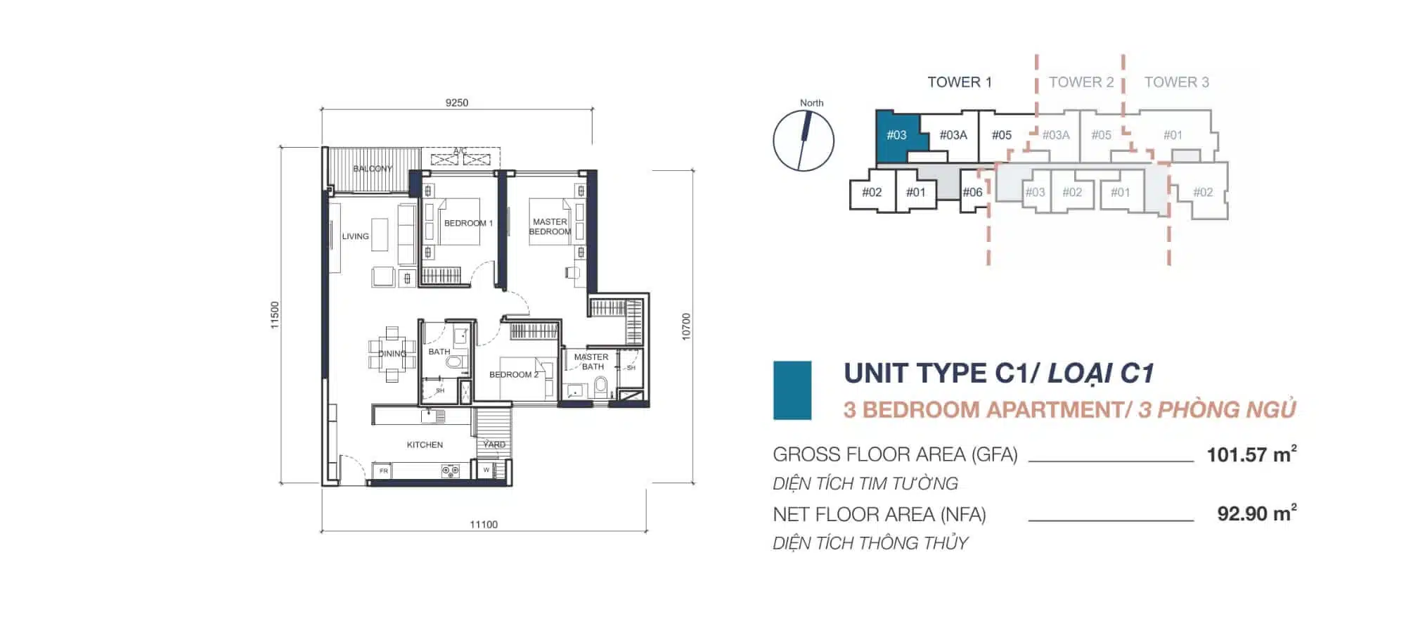 Mặt bằng căn hộ Q2 Thảo Điền