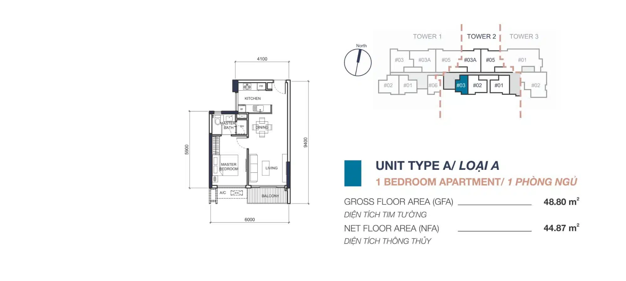 Mặt bằng căn hộ Q2 Thảo Điền