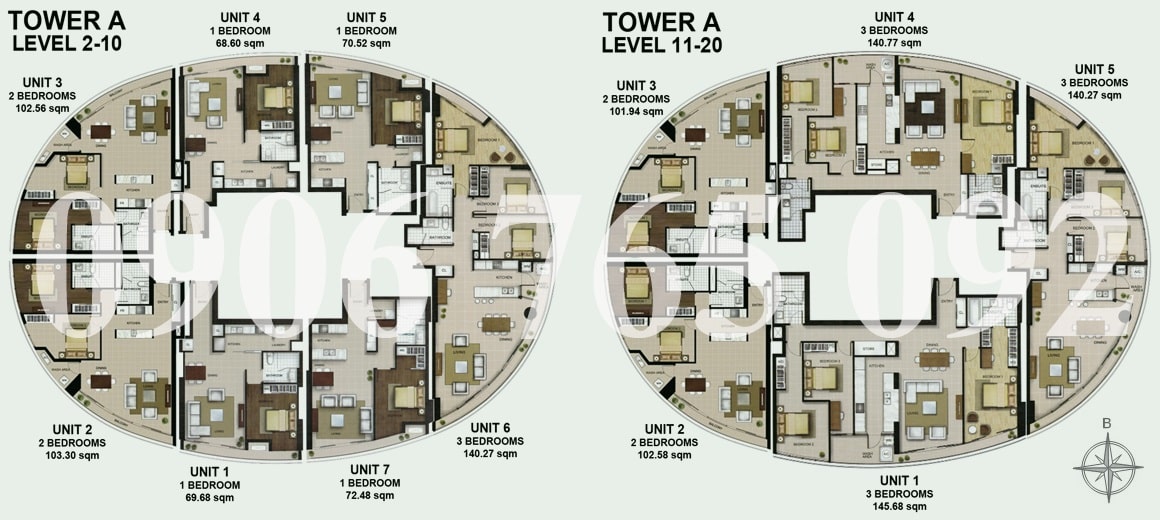 Mặt bằng căn hộ City Garden