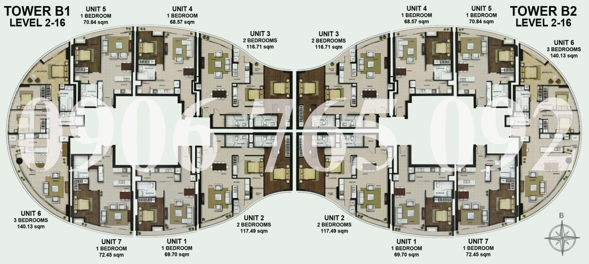 Mặt bằng căn hộ City Garden