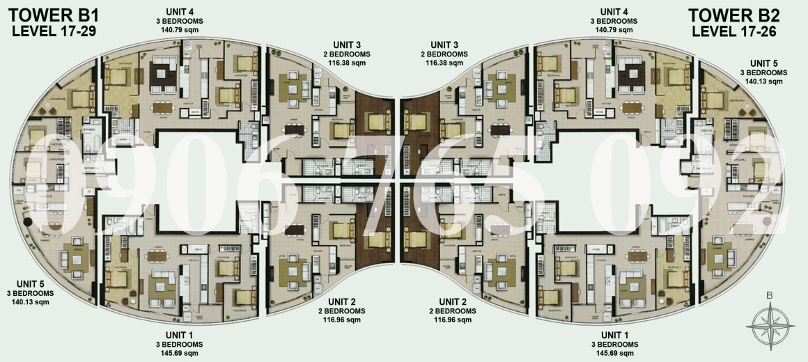 Mặt bằng căn hộ City Garden