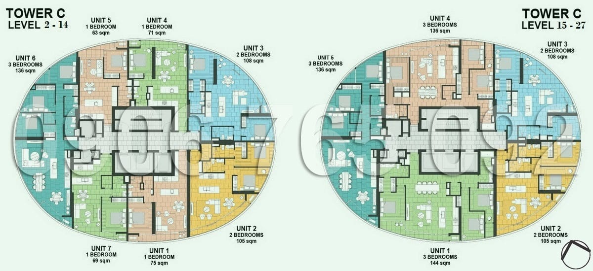 Mặt bằng căn hộ City Garden