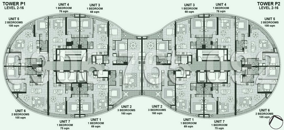 Mặt bằng căn hộ City Garden