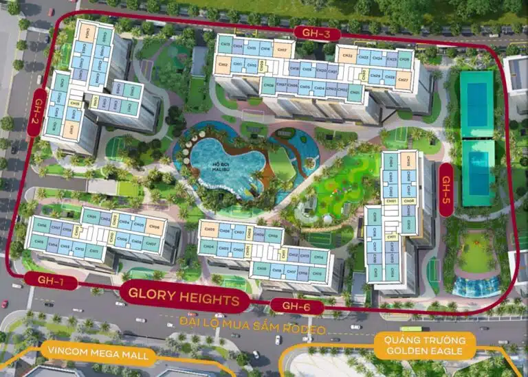 Mặt bằng Tòa GH1 Glory Heights Vinhomes Grand Park