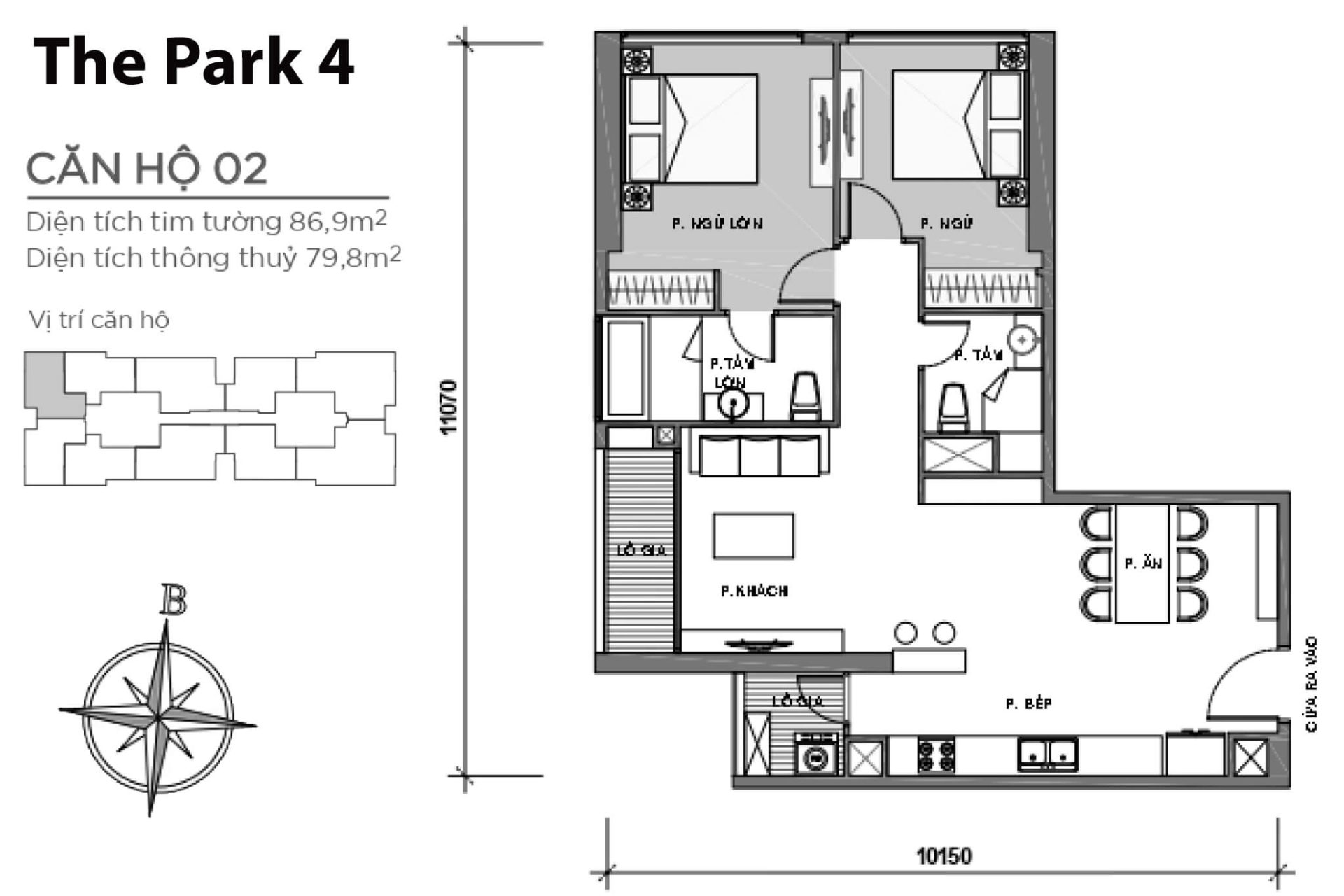 Mặt bằng Park 4 Vinhomes Central Park