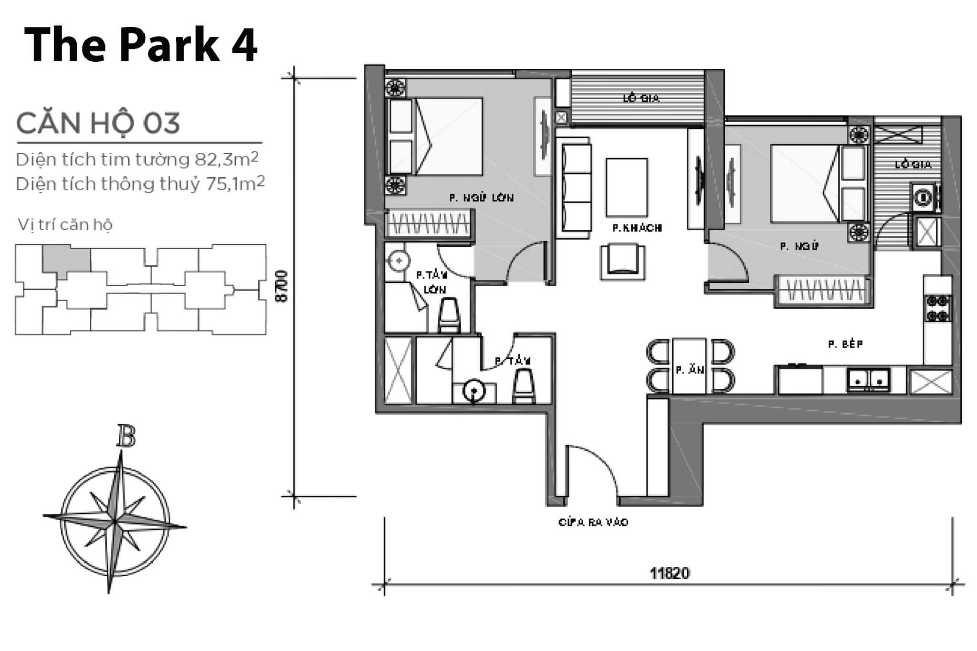 Mặt bằng Park 4 Vinhomes Central Park