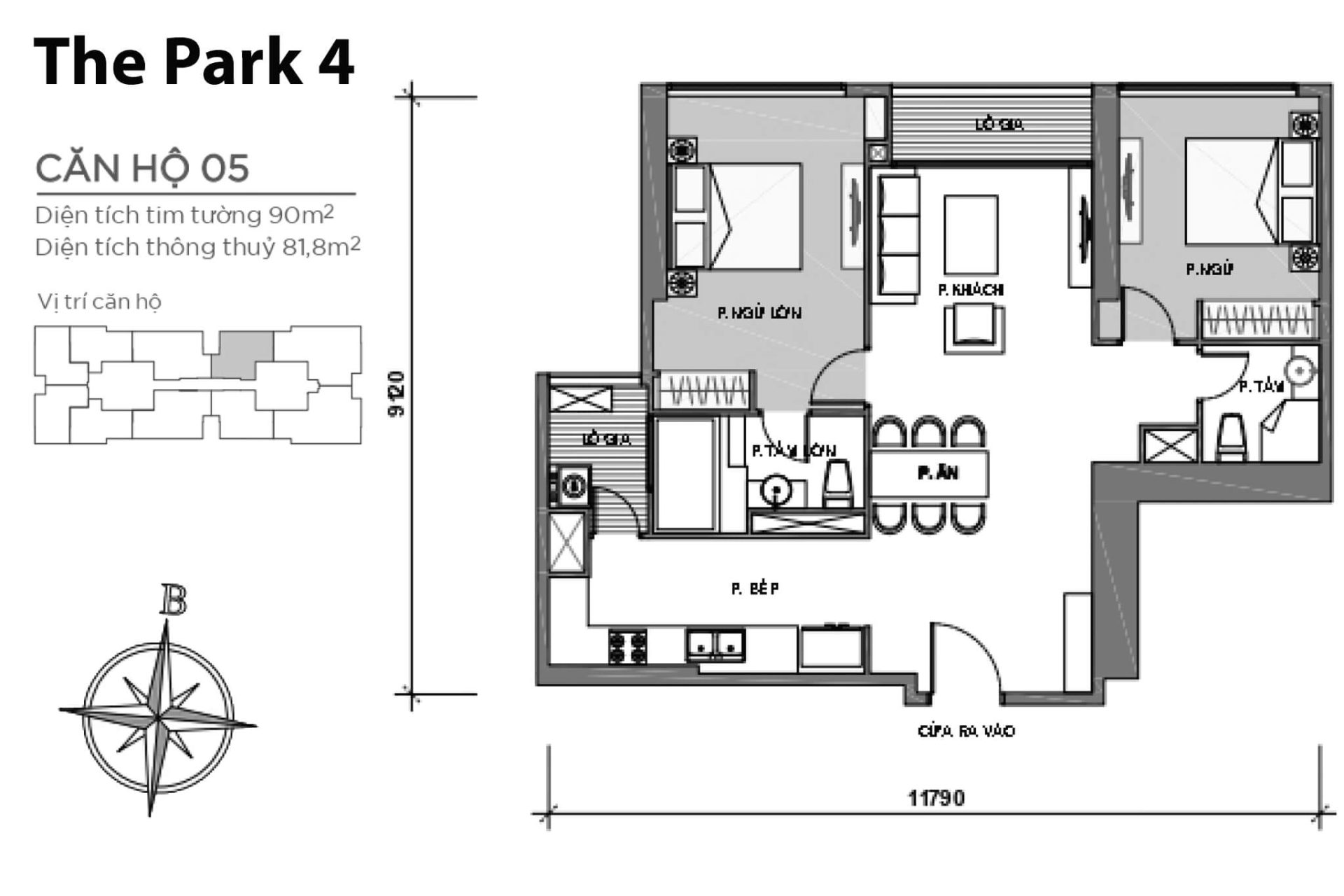 Mặt bằng Park 4 Vinhomes Central Park