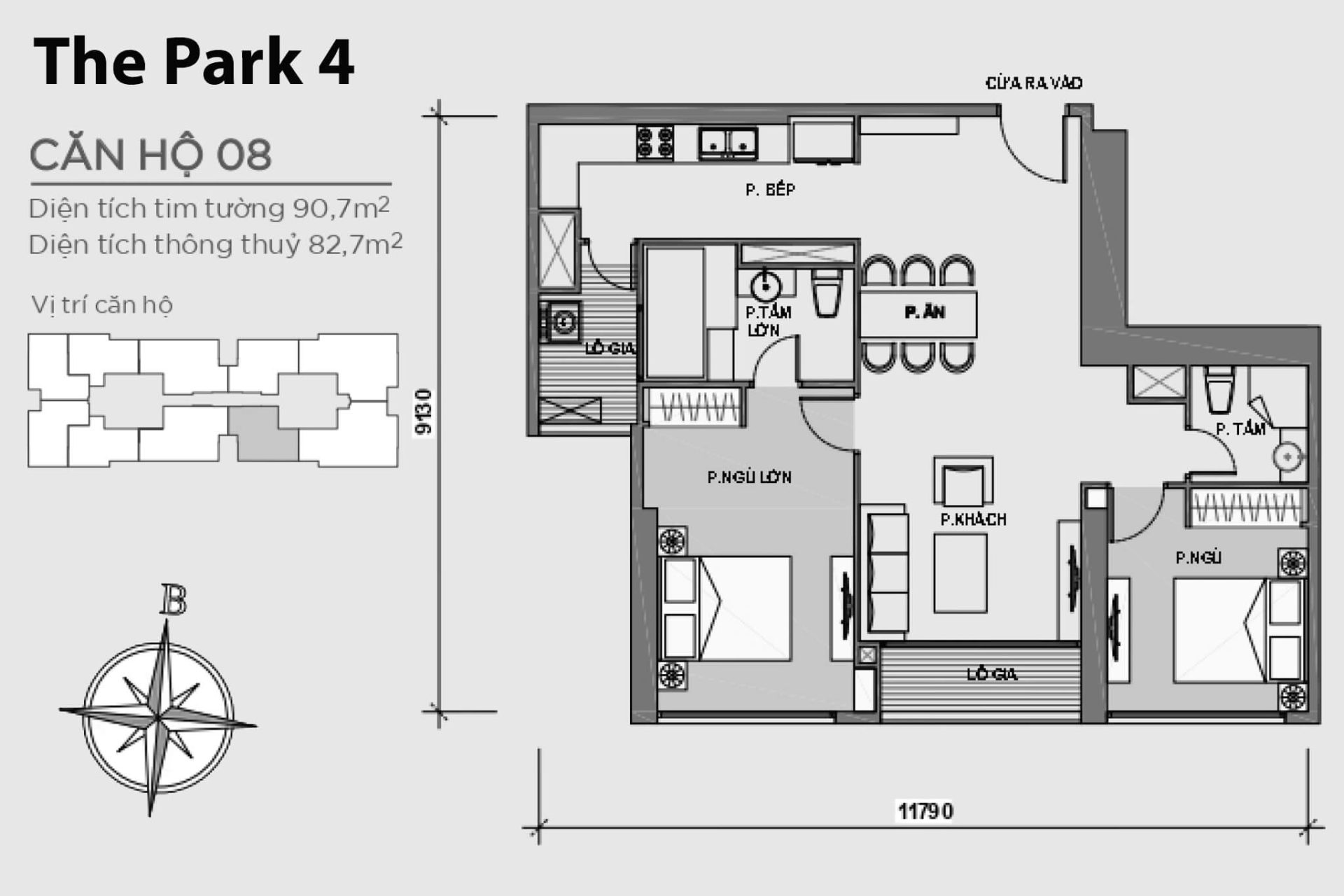 Mặt bằng Park 4 Vinhomes Central Park