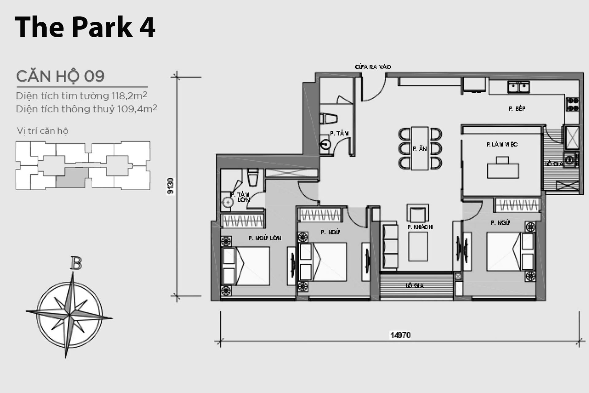 Mặt bằng Park 4 Vinhomes Central Park