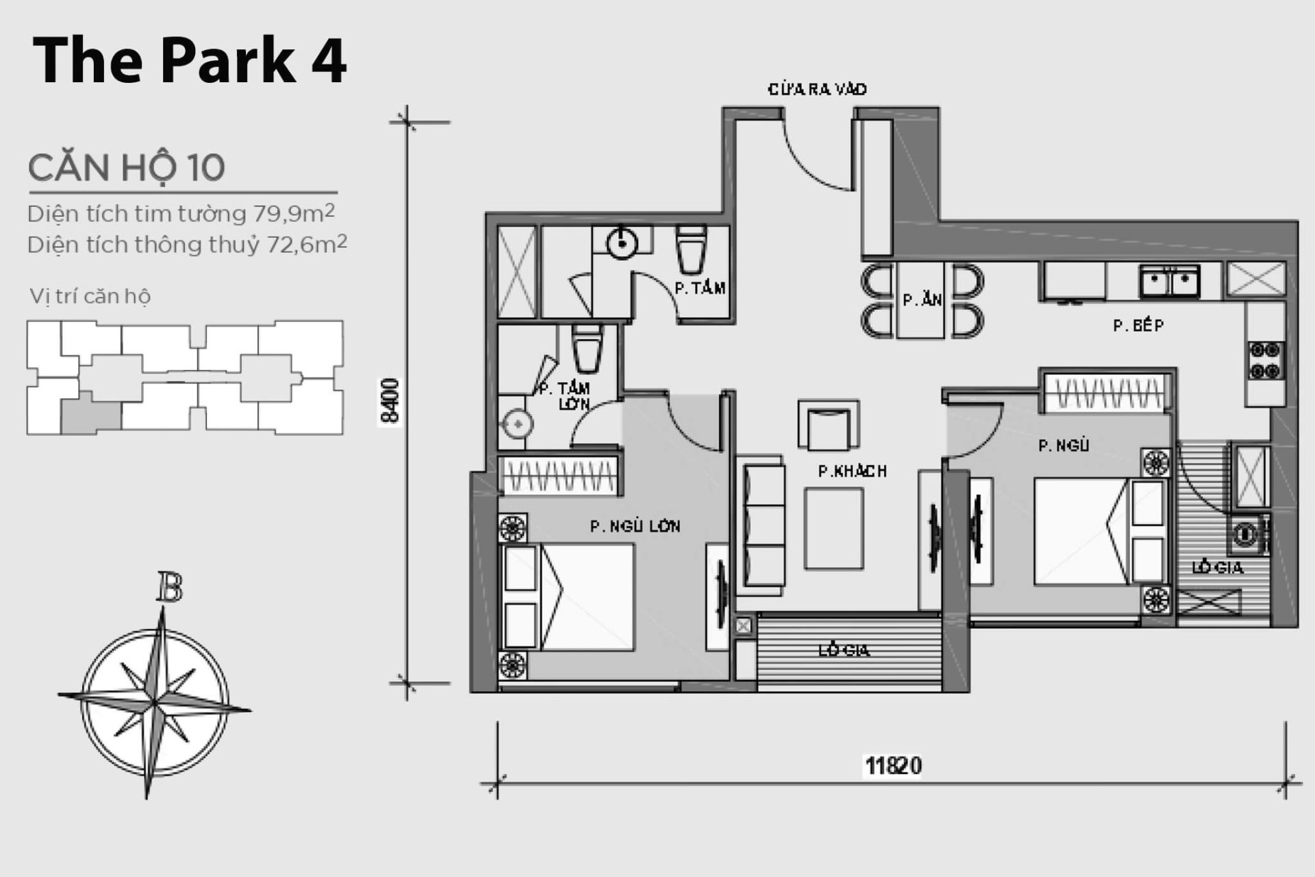 Mặt bằng Park 4 Vinhomes Central Park