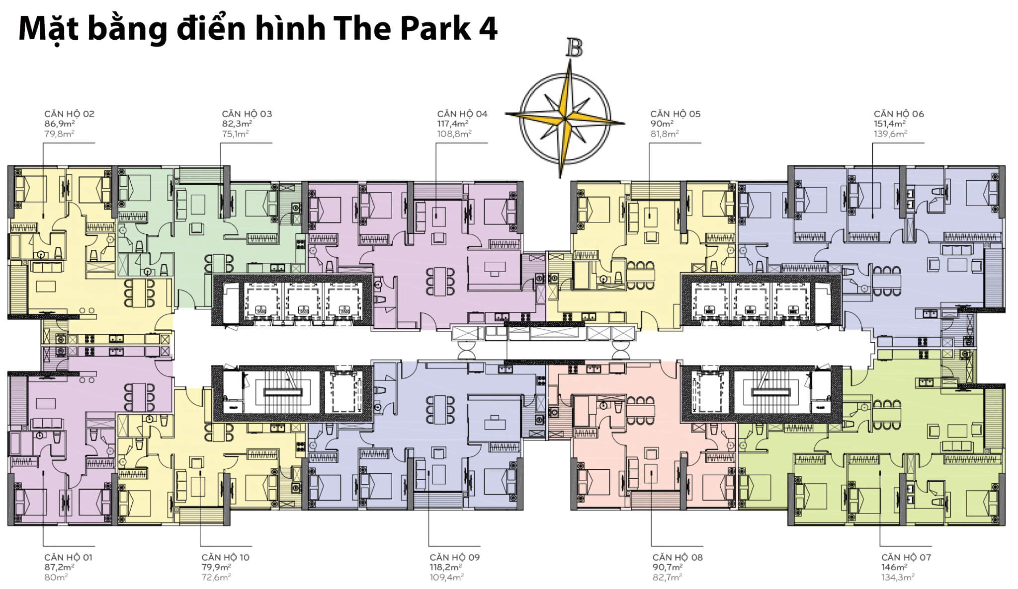 Mặt bằng Park 4 Vinhomes Central Park